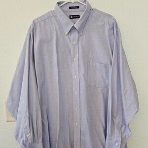 CHAPS OXFORD Lavender Dress Shirt Men's Size XXL, 18-18 1/2, 34/35 Long Sleeves